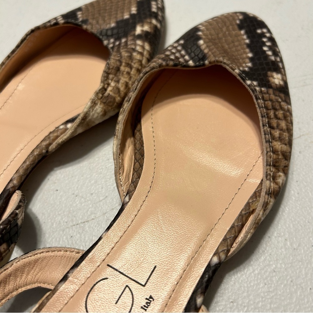 AGL Slingback Snakeskin Flat Sandal Size 36.5 - Picture 5 of 8